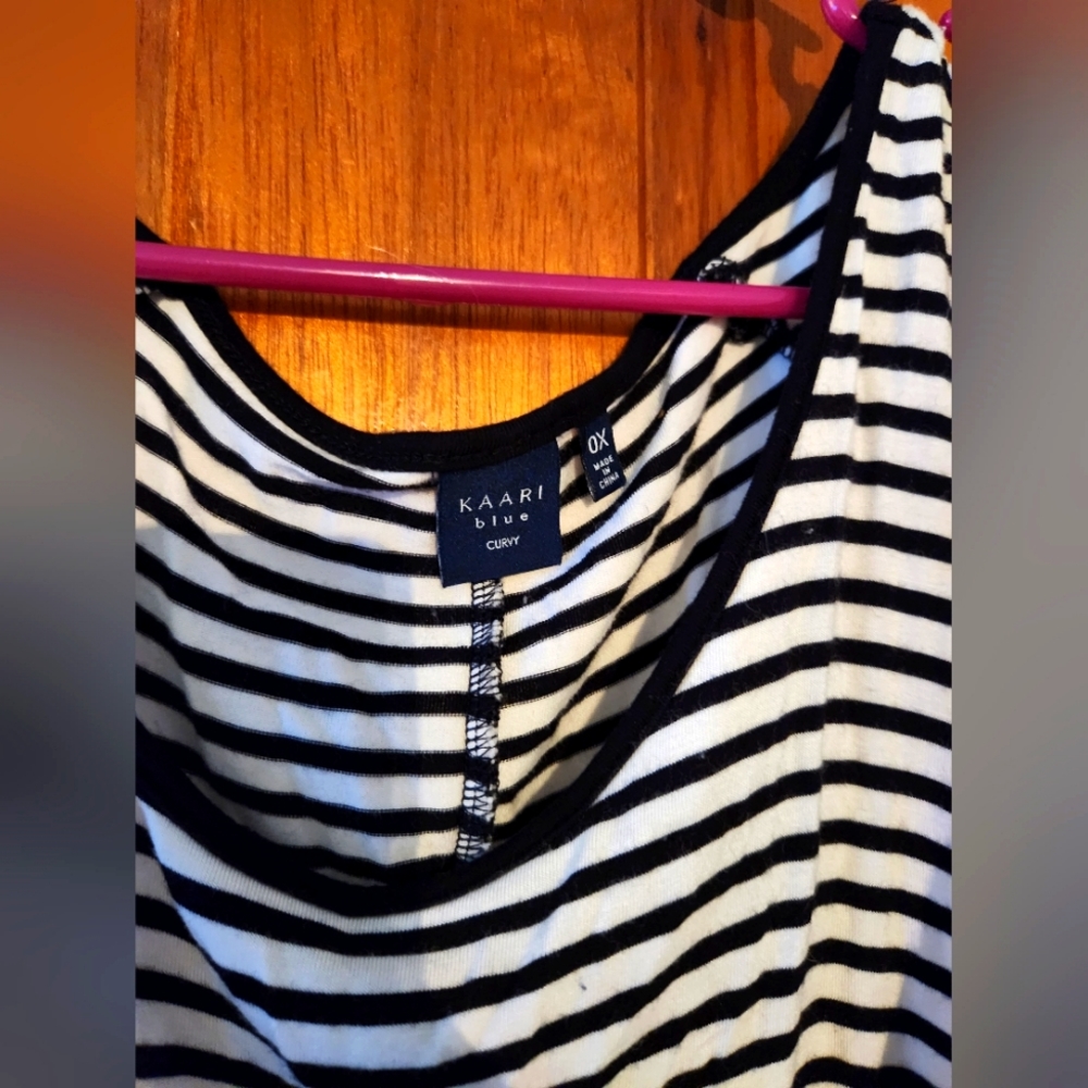 Kaari Blue 0X Striped Dress